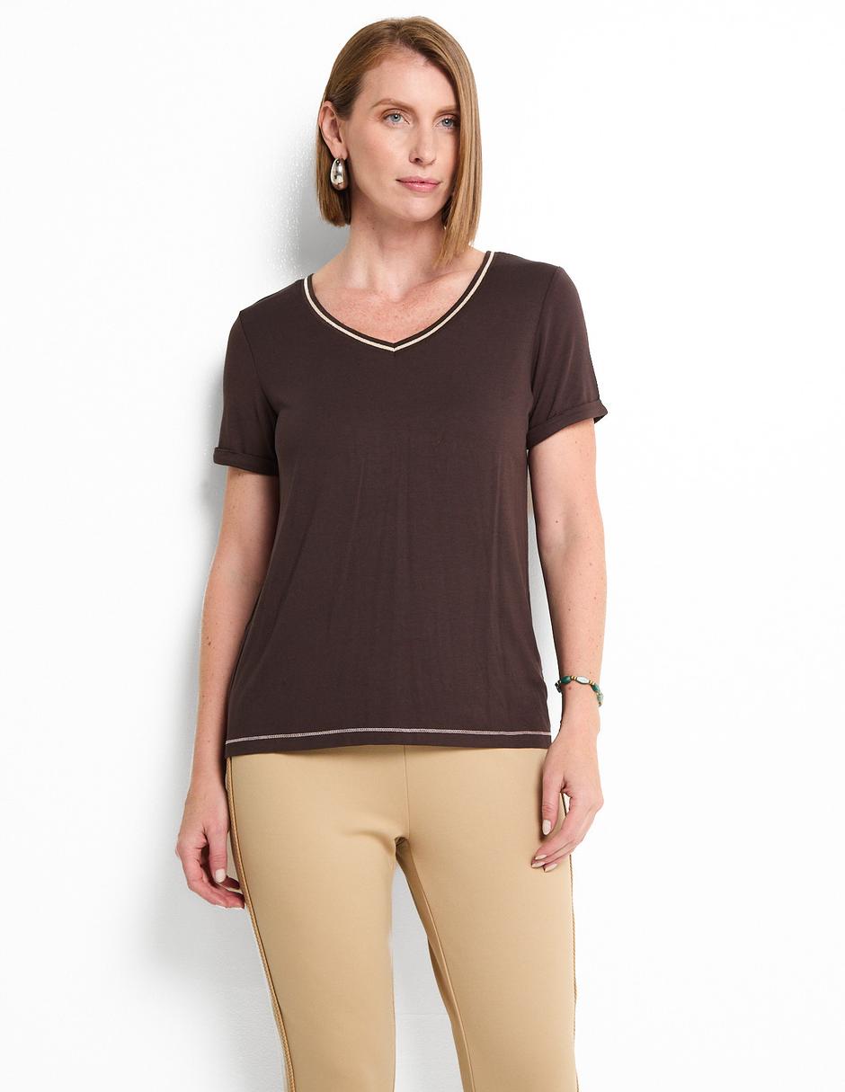 Blusa manga corta para mujer