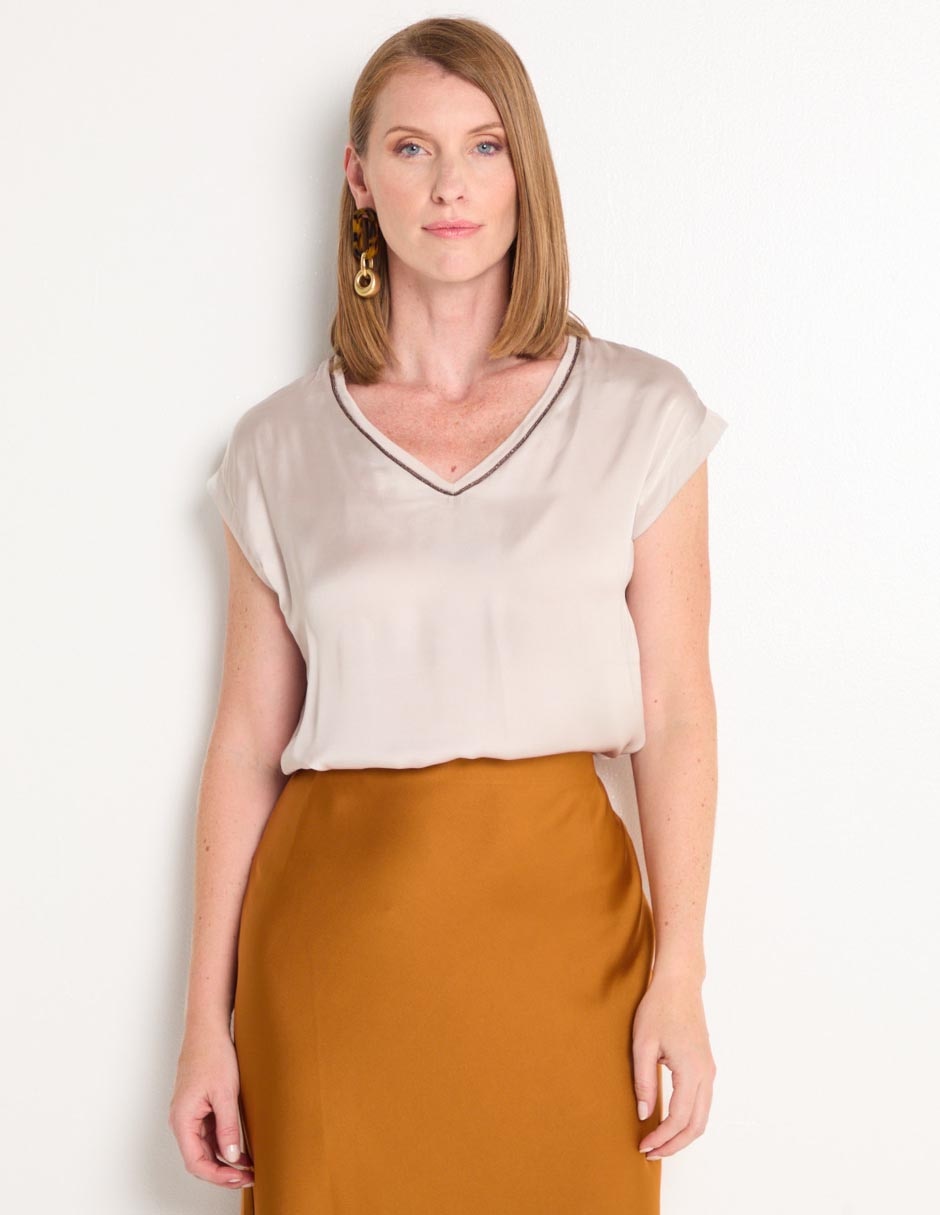 Blusa manga corta para mujer 1