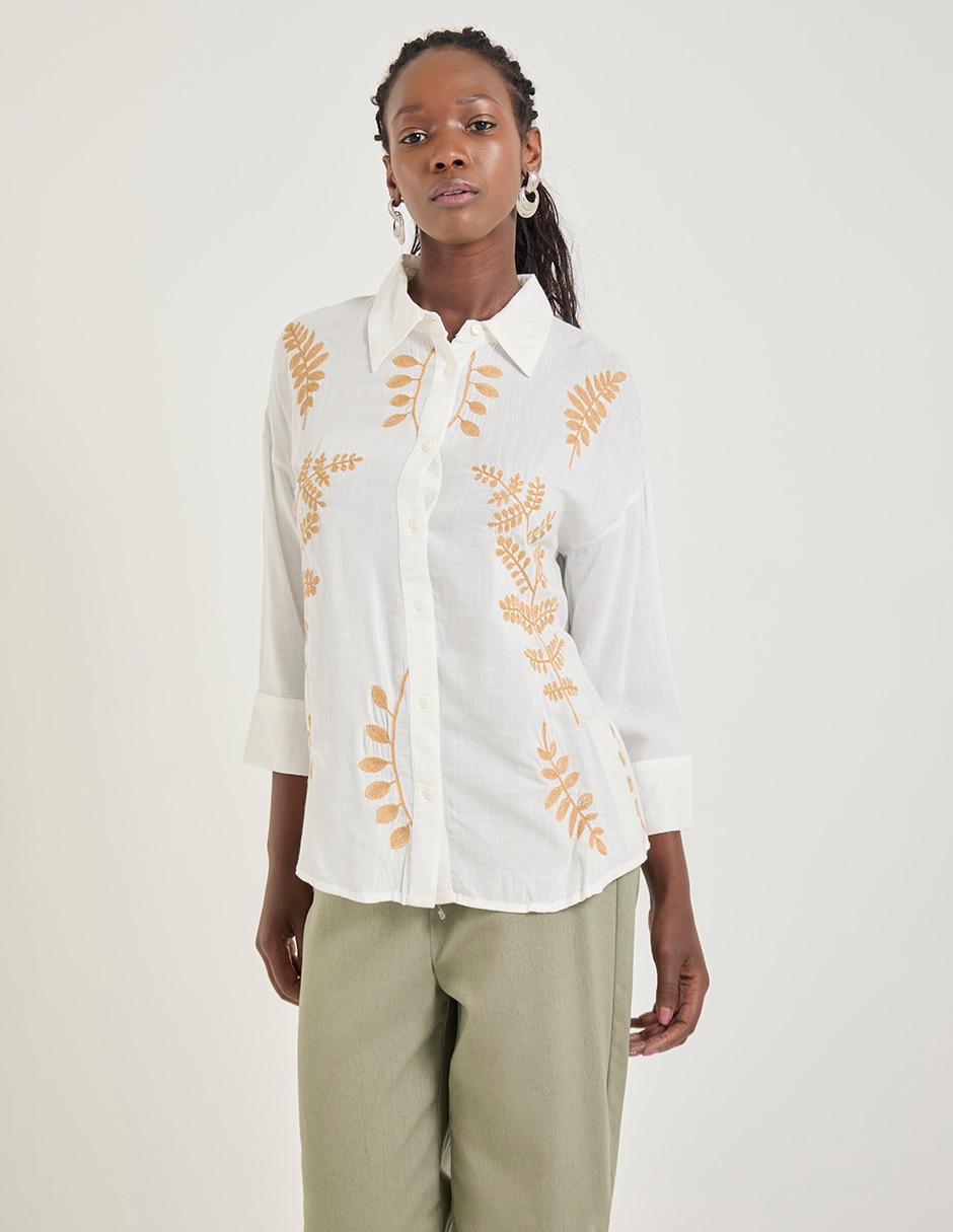 Blusa manga 3/4 para mujer
