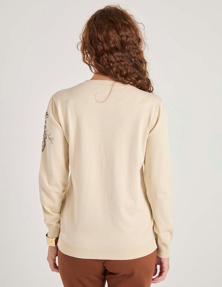 Suéter cuello redondo para mujer 2