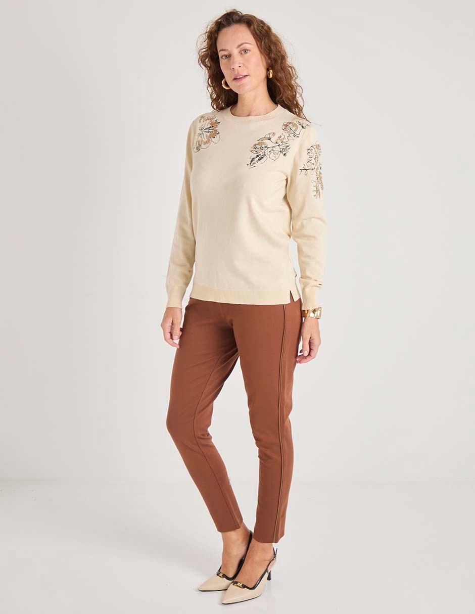 Suéter cuello redondo para mujer 3