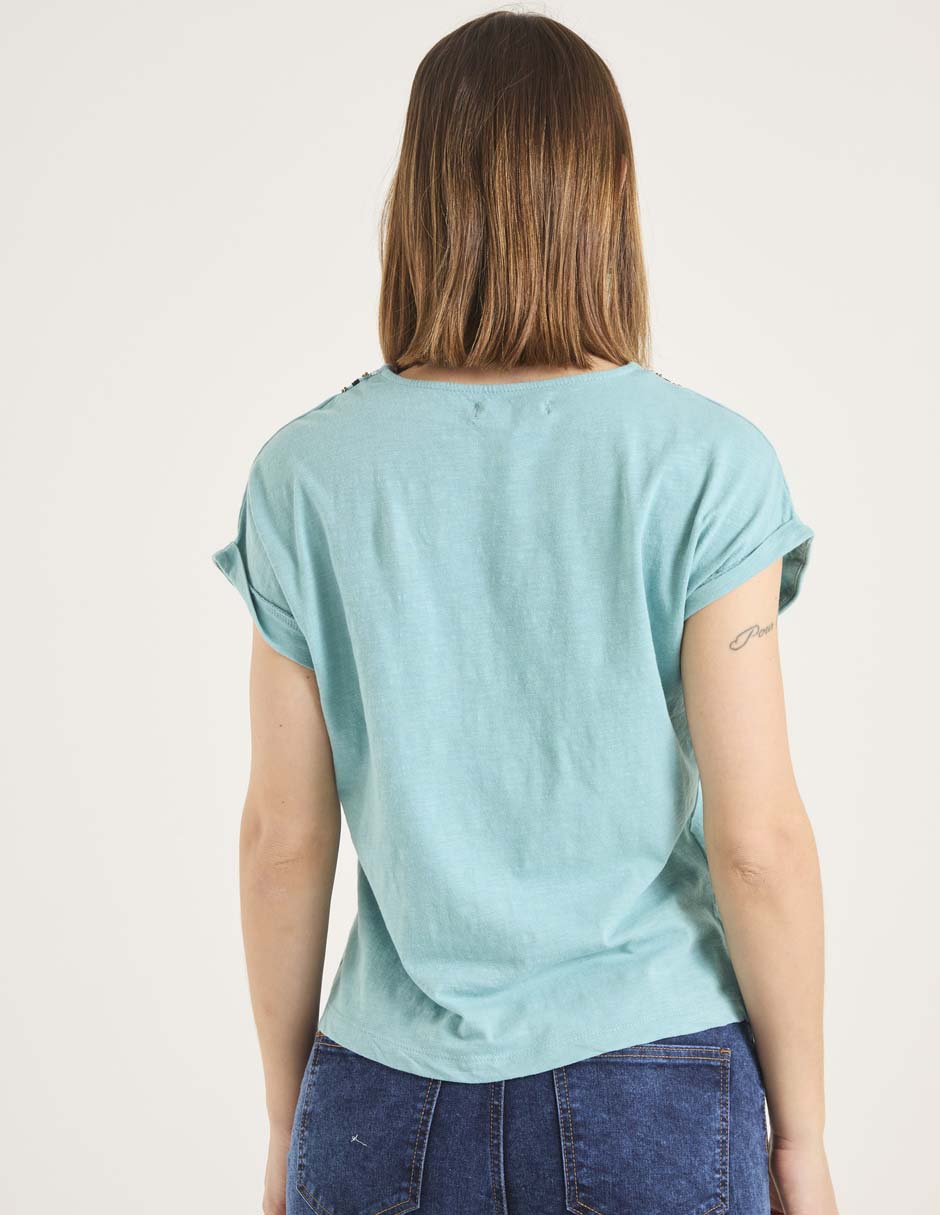 PLAYERA LA MODE, G, AZUL MEDIO LMTX2500