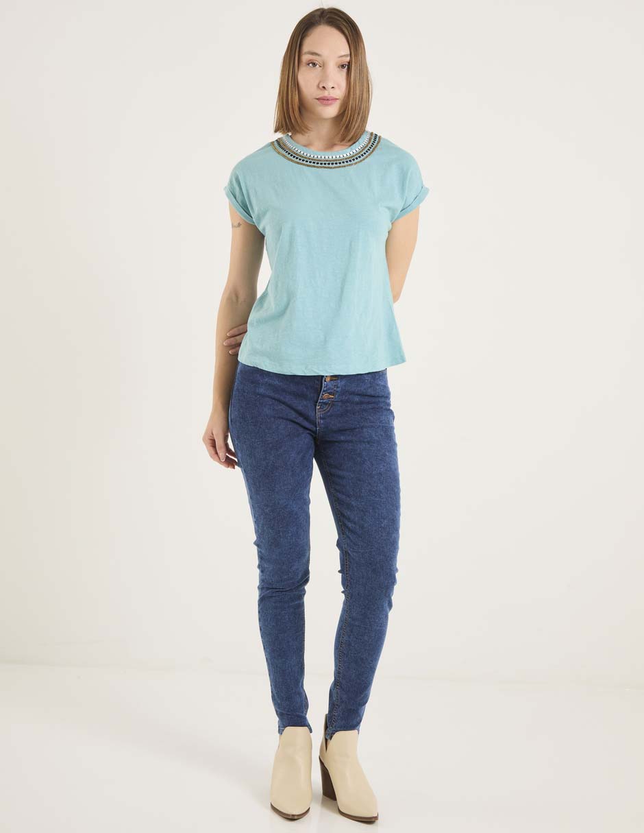 PLAYERA LA MODE, G, AZUL MEDIO LMTX2500