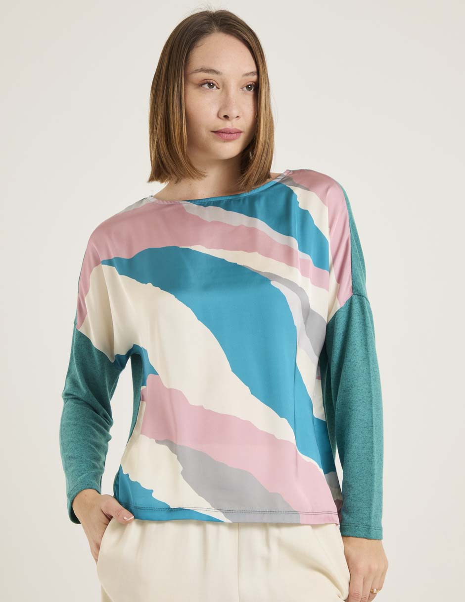 Blusa manga larga para mujer