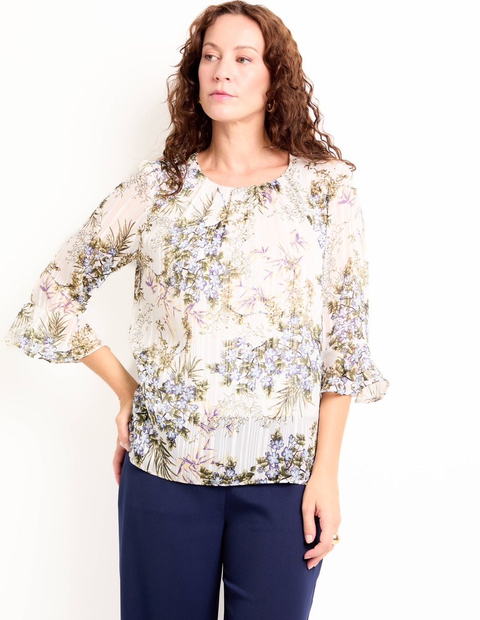 Blusa manga 3/4 para mujer Blusa manga 3/4 para mujer