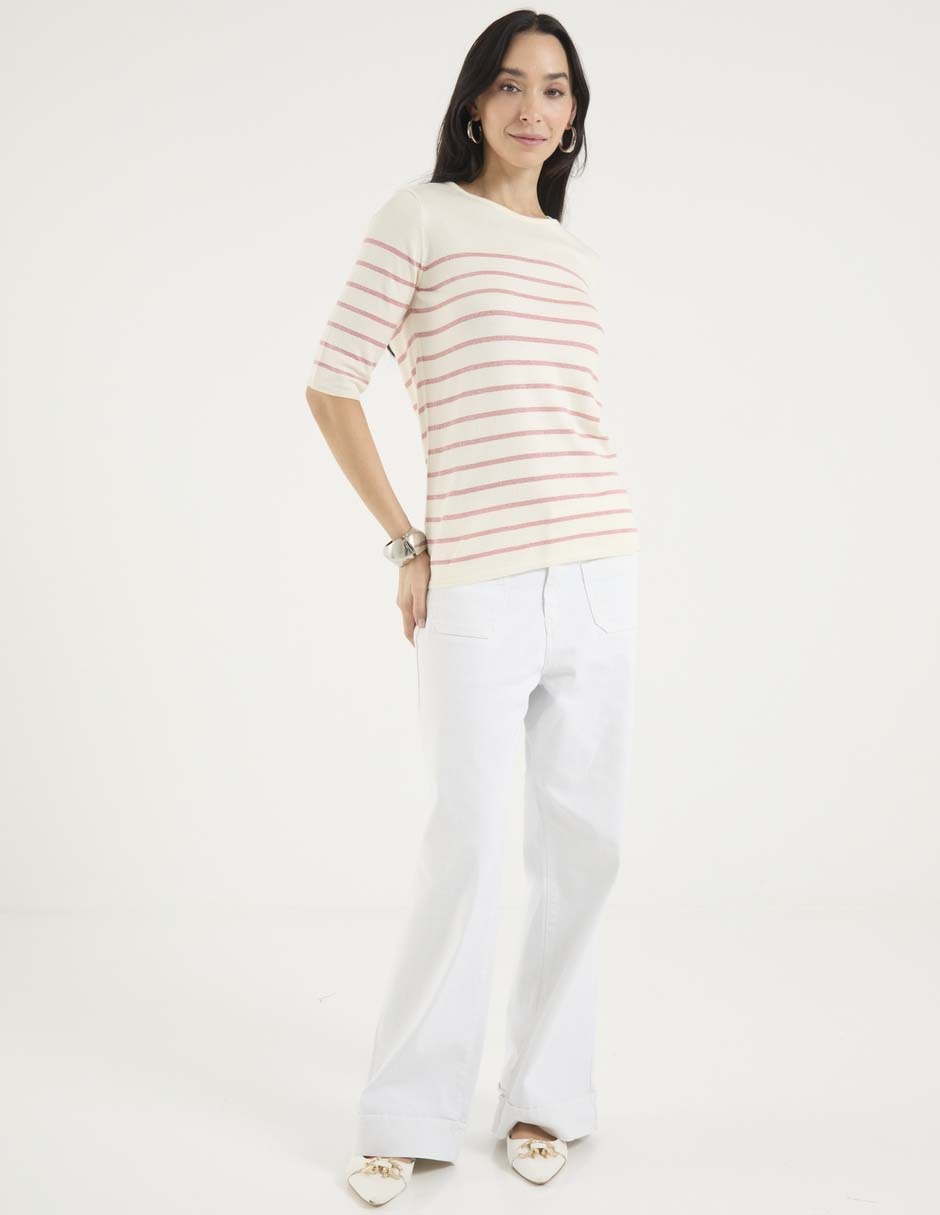 Blusa manga al codo para mujer 3