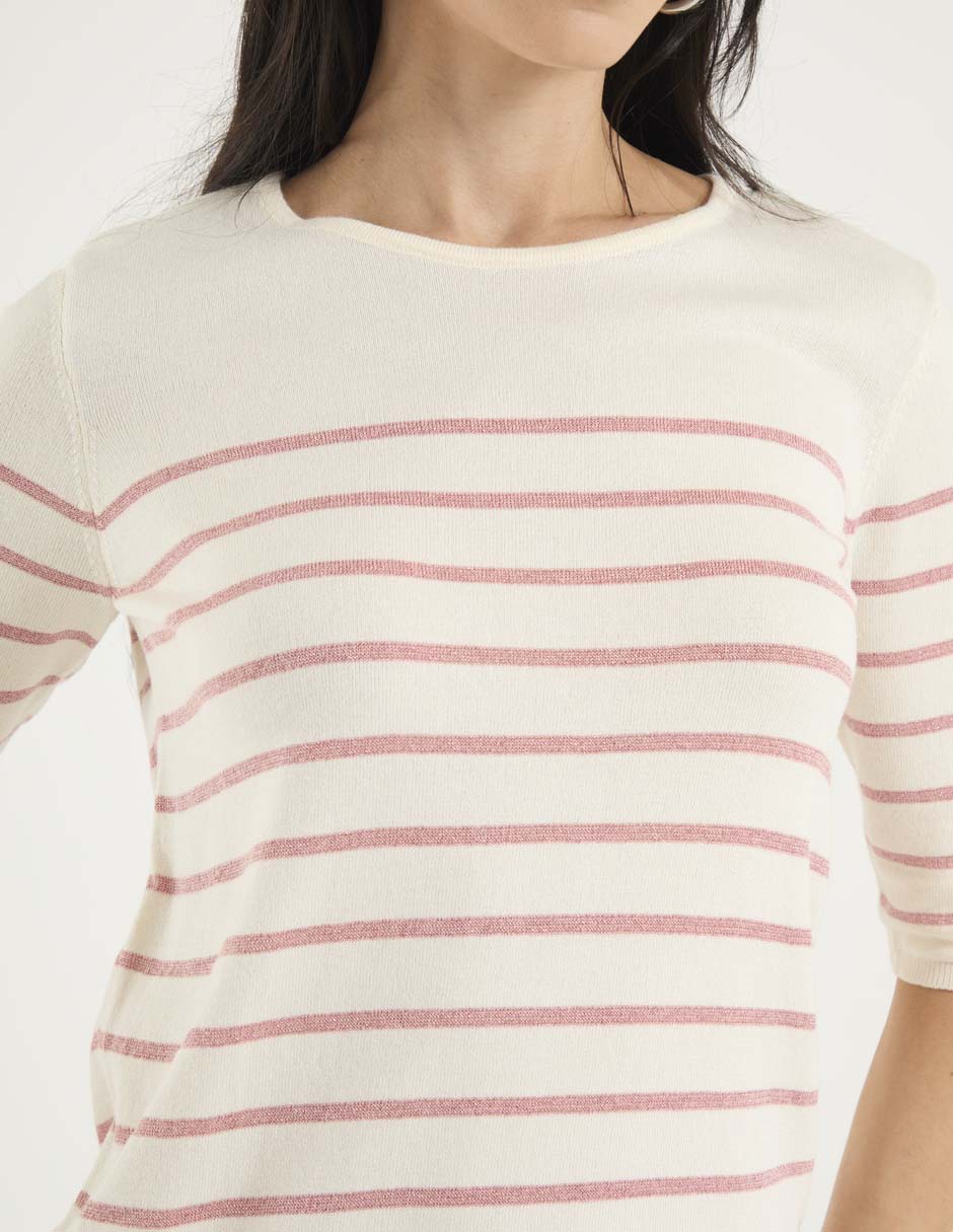 Blusa manga al codo para mujer 4