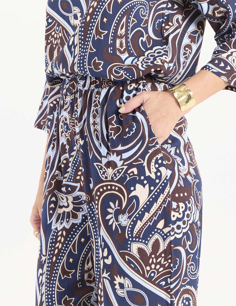 Pantalón pijamero amplio para mujer 4