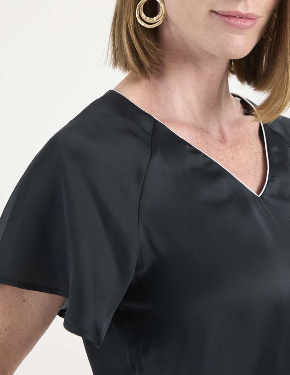 Blusa manga corta para mujer 4