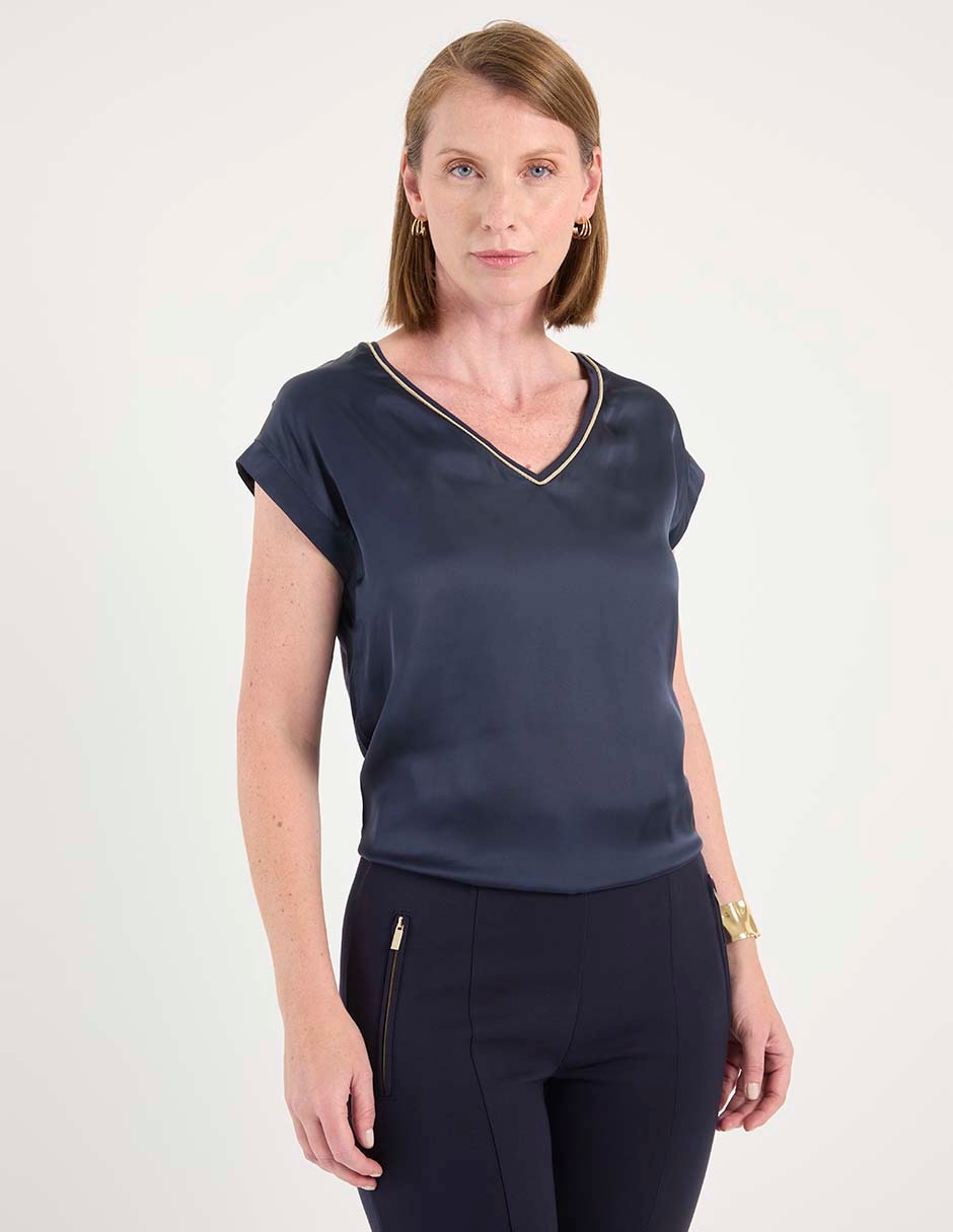 Blusa manga corta para mujer