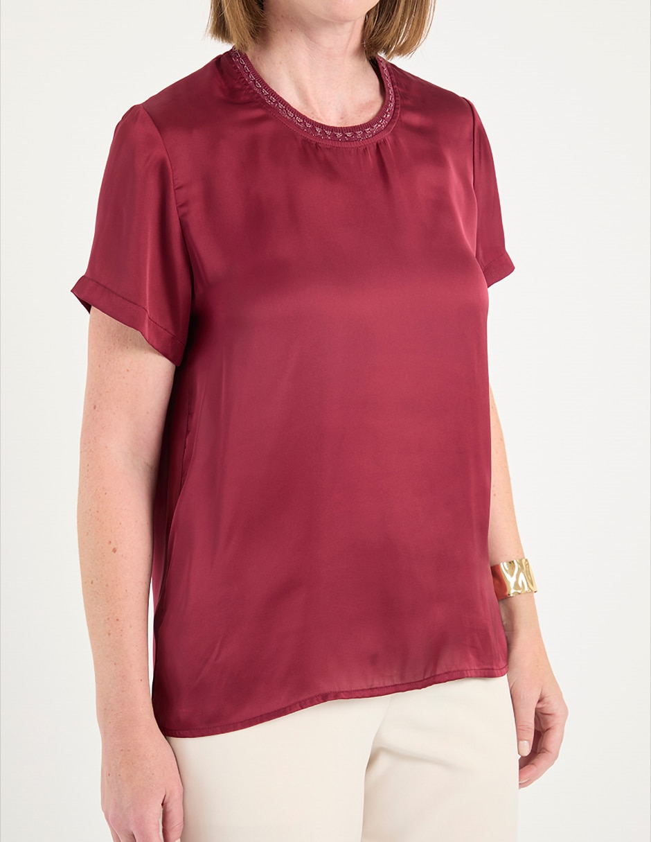 Blusa manga corta para mujer 5
