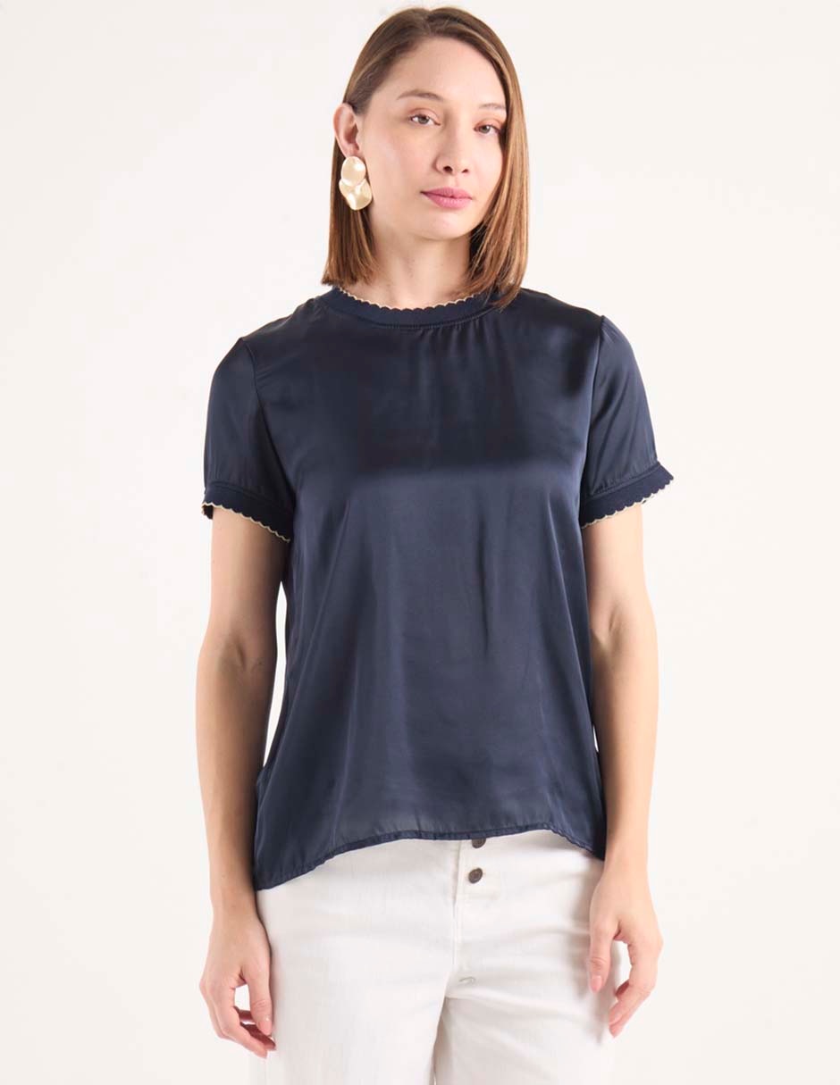 Blusa manga corta para mujer