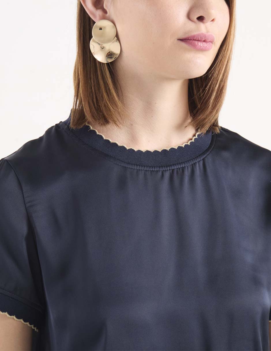 Blusa manga corta para mujer 4