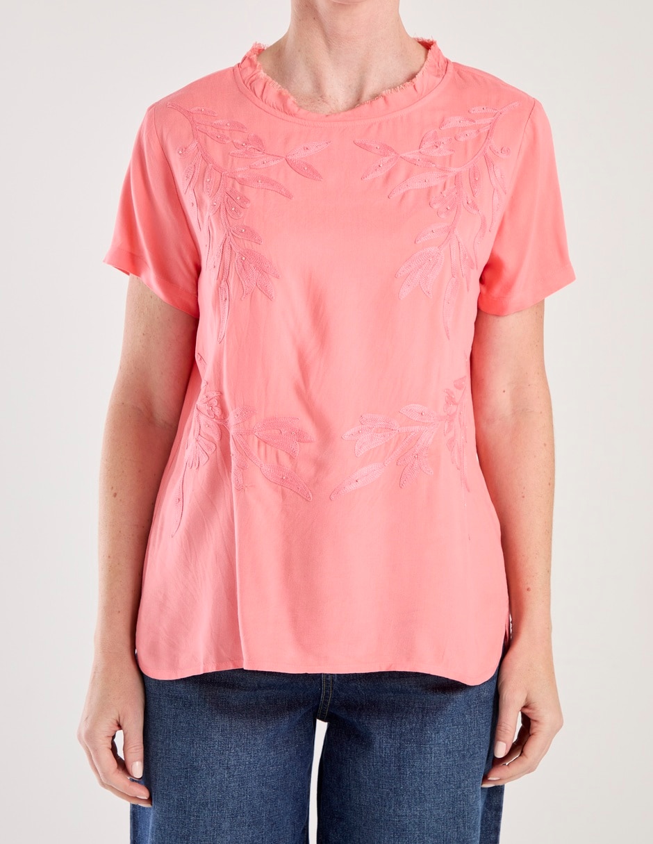 Blusa manga corta para mujer 5