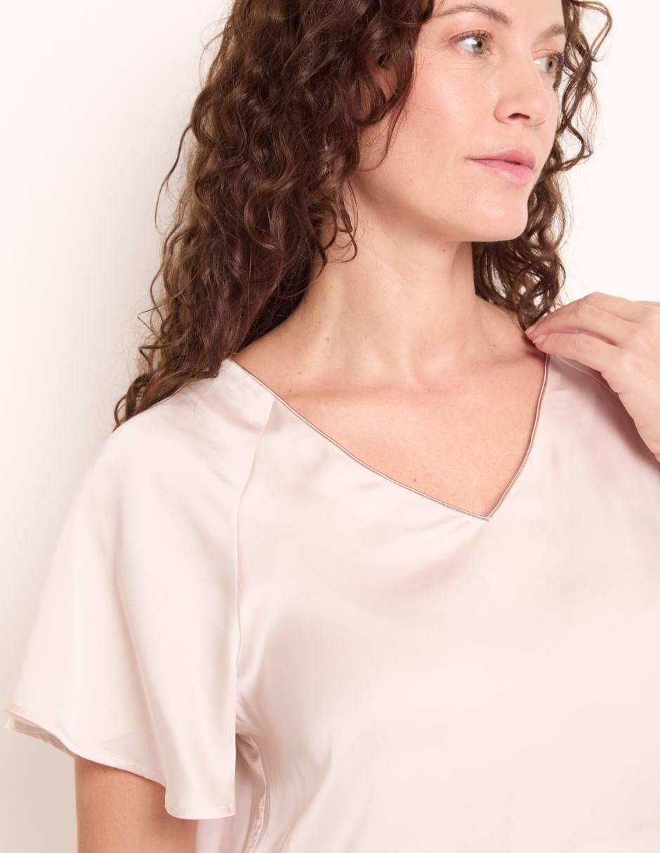 Blusa manga corta para mujer 4