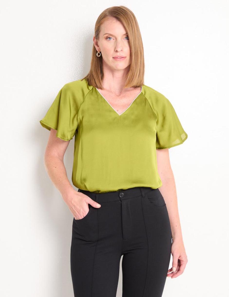 Blusa manga corta para mujer