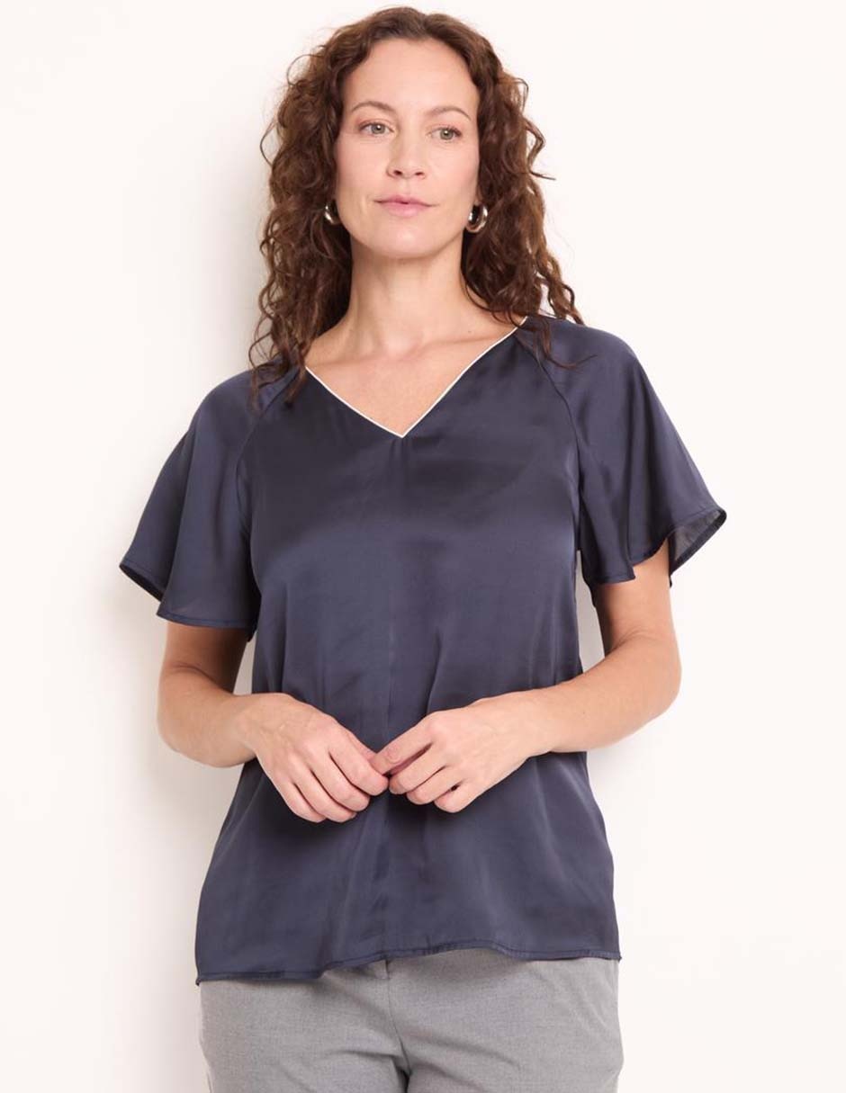 Blusa manga corta para mujer