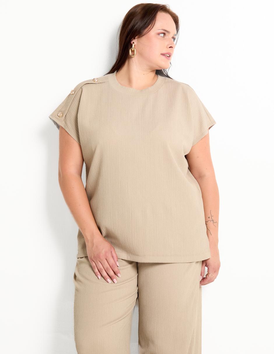 BLUSA LMTX250062-07C, G, FEATHER GRAY