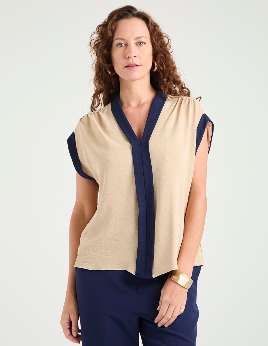 Blusa manga corta para mujer