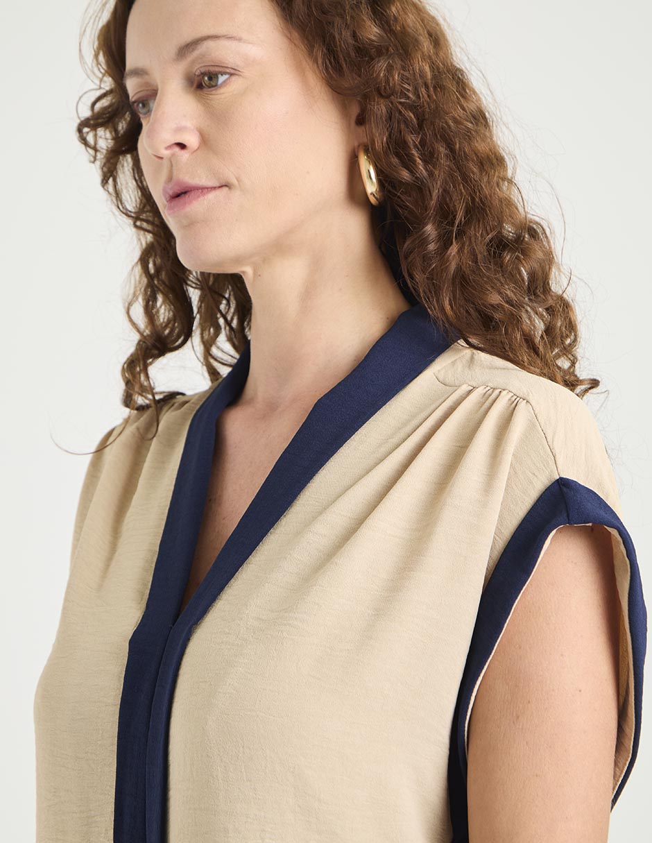 Blusa manga corta para mujer 4