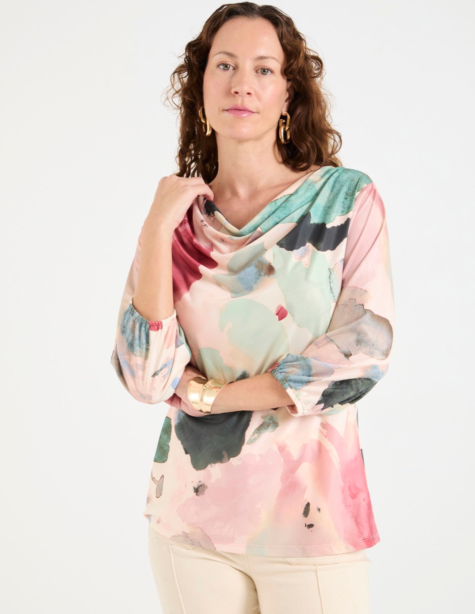 Blusa manga 3/4 para mujer Blusa manga 3/4 para mujer