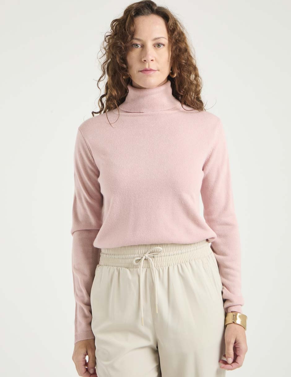 Suéter cuello tortuga para mujer