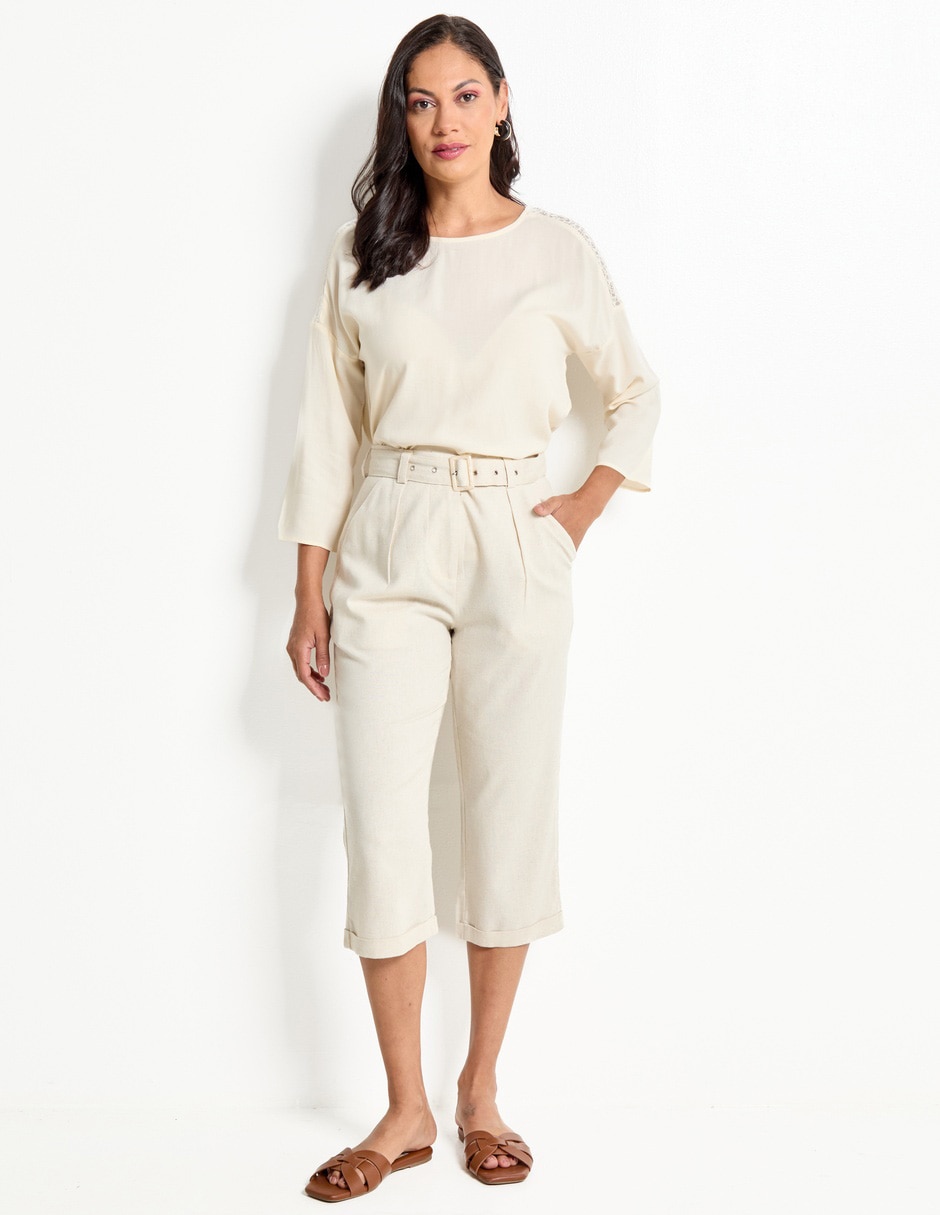 Pantalón capri straight para mujer 3
