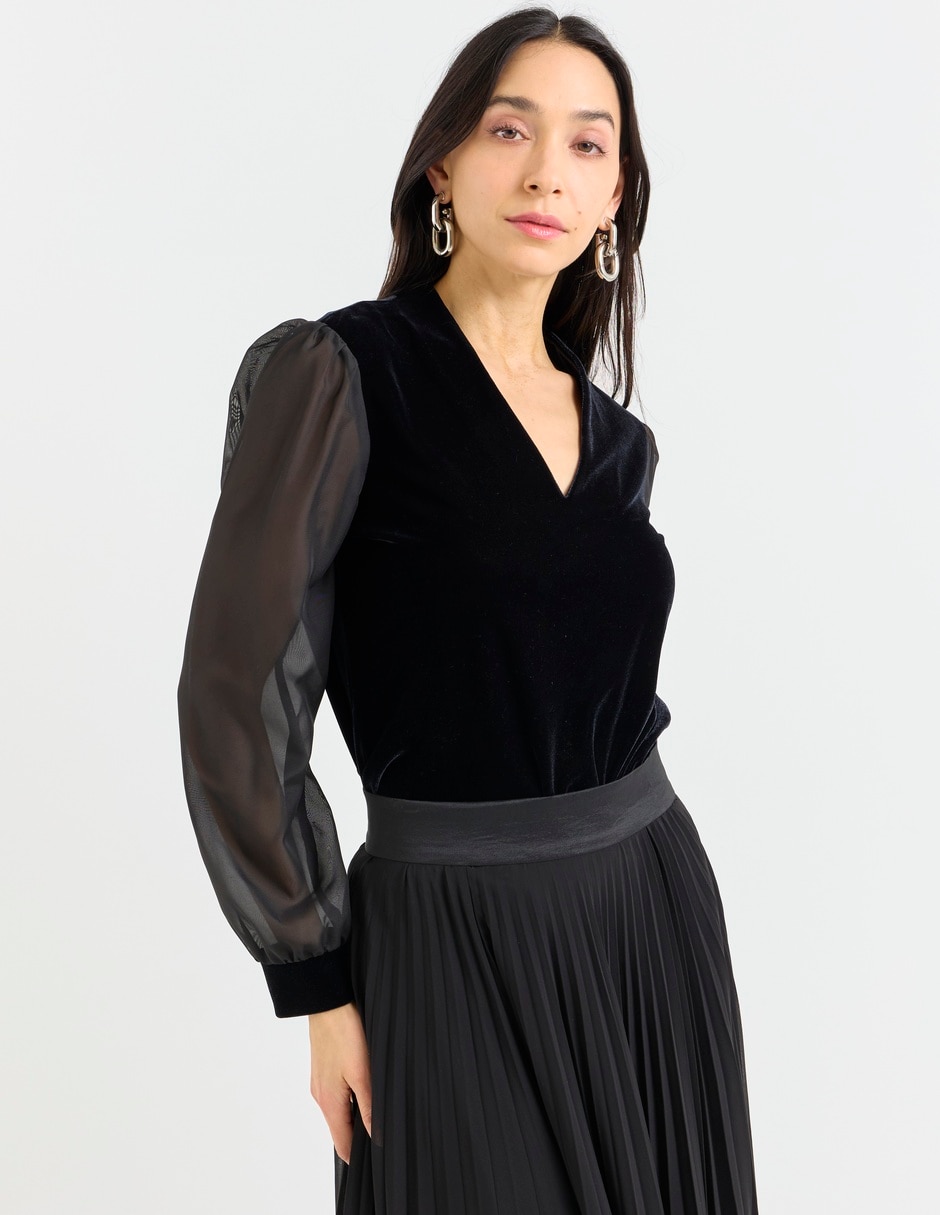 Blusa manga larga para mujer