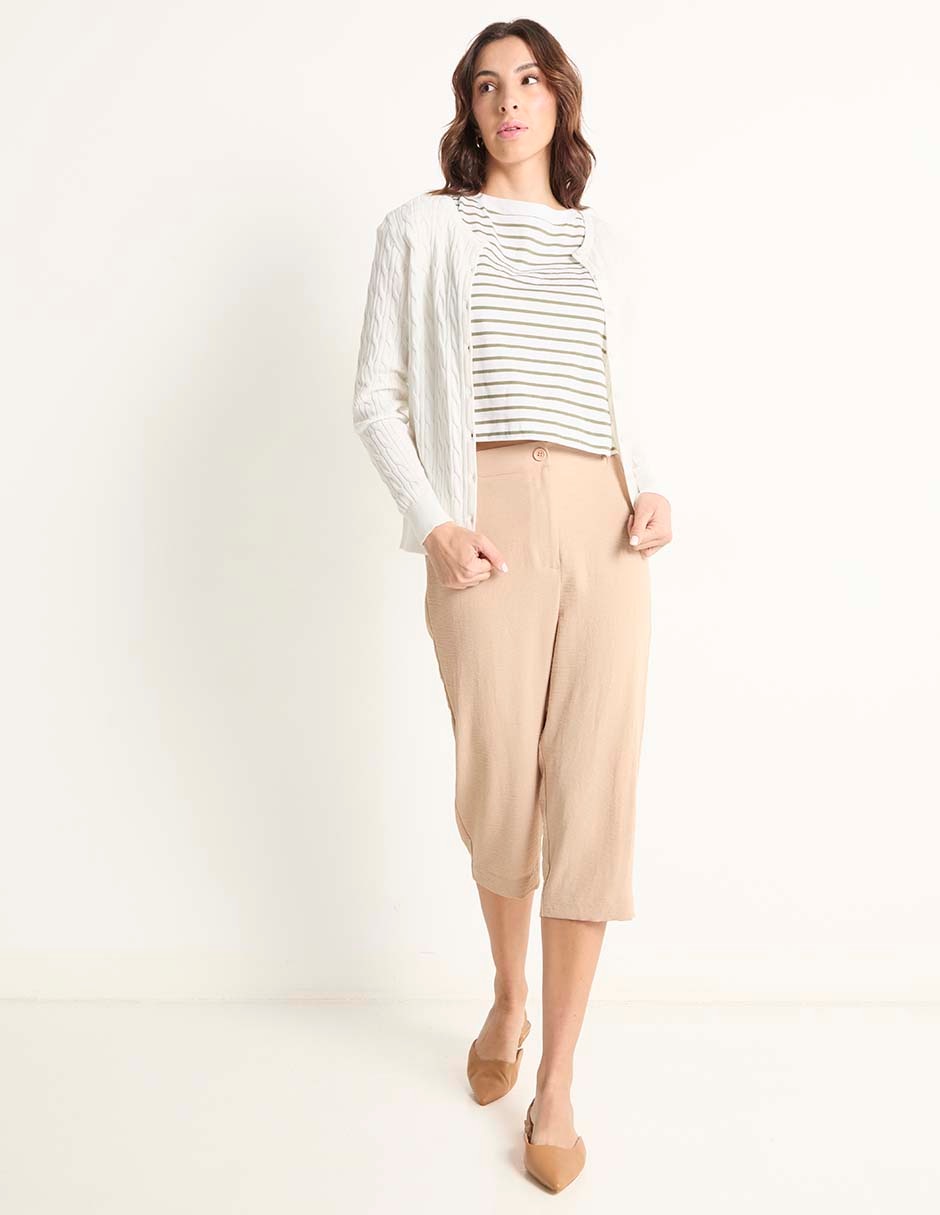 Pantalón capri slim para mujer 3