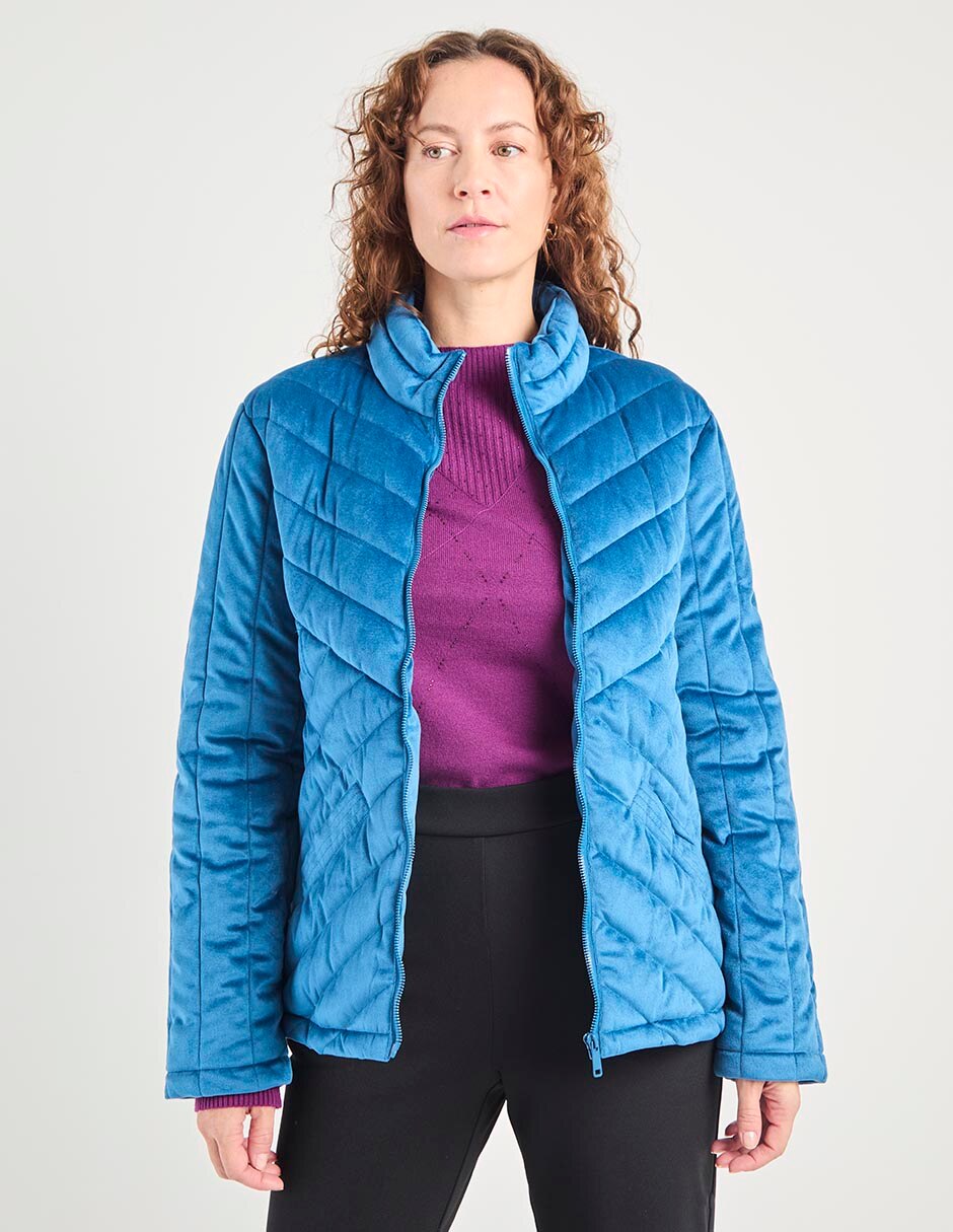 CHAMARRA LA MODE, G, TEAL LISO LMM25027