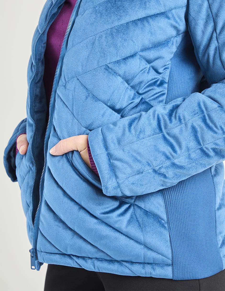 CHAMARRA LA MODE, G, TEAL LISO LMM25027