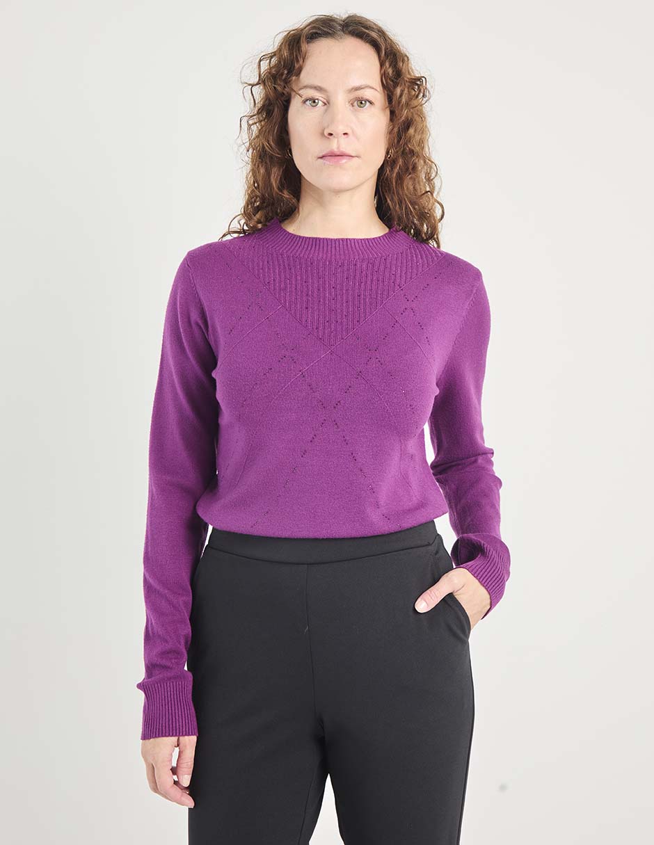 Suéter cuello redondo para mujer Suéter cuello redondo para mujer