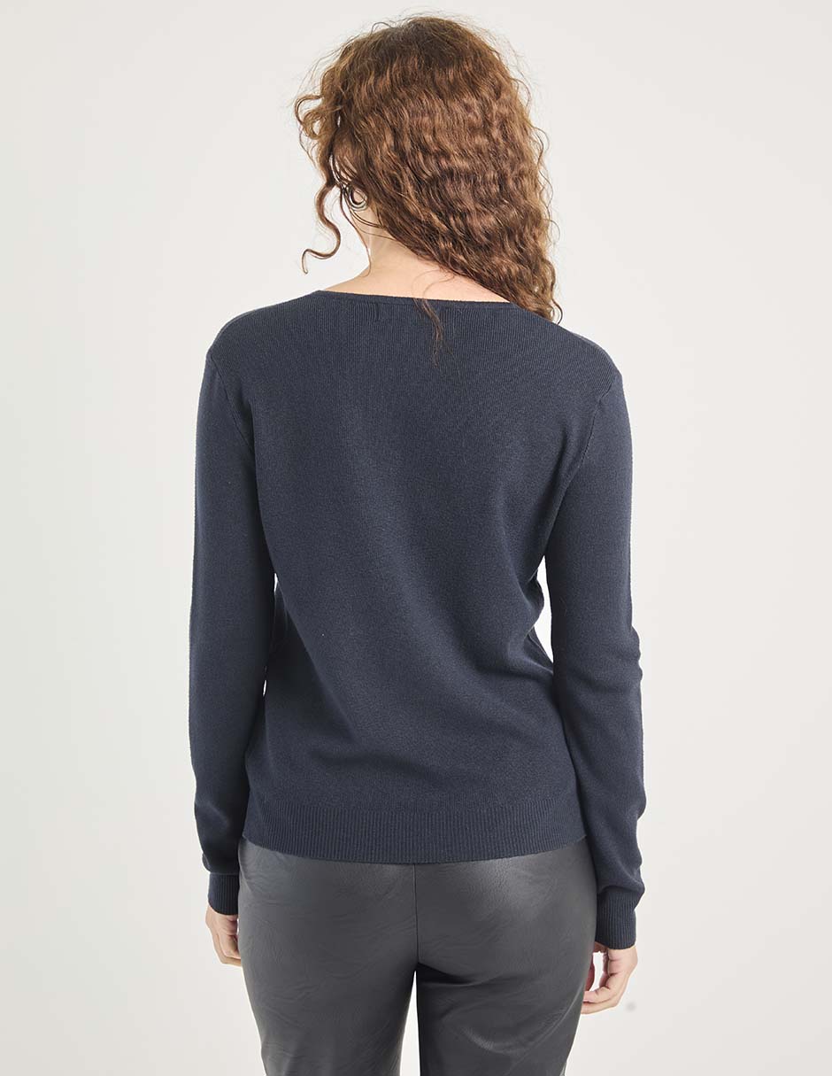 Suéter cuello V para mujer 6