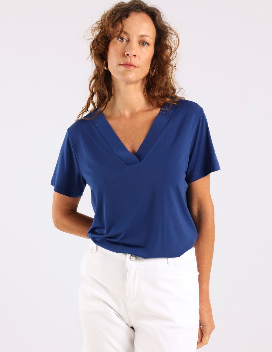 Blusa manga corta para mujer