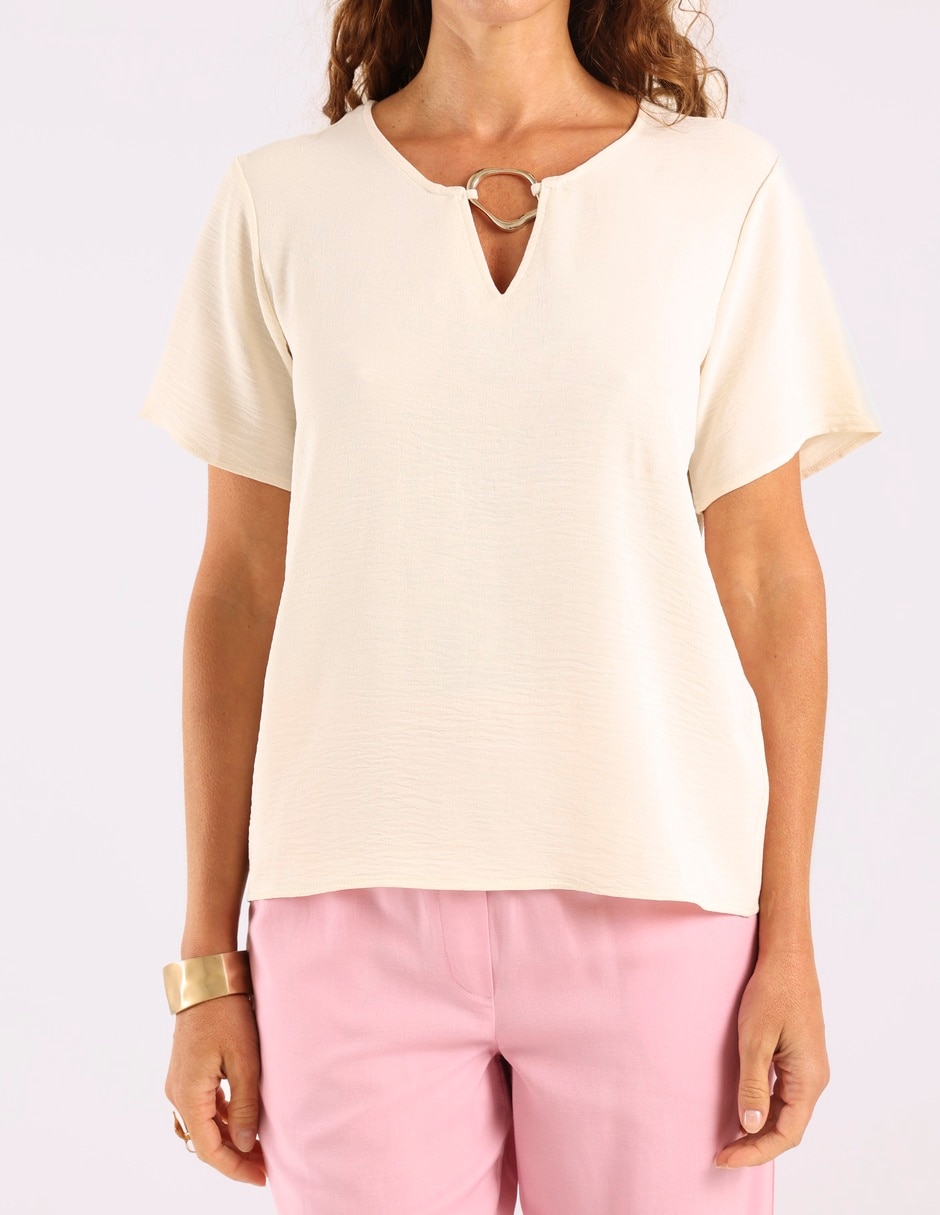 Blusa manga corta para mujer 7