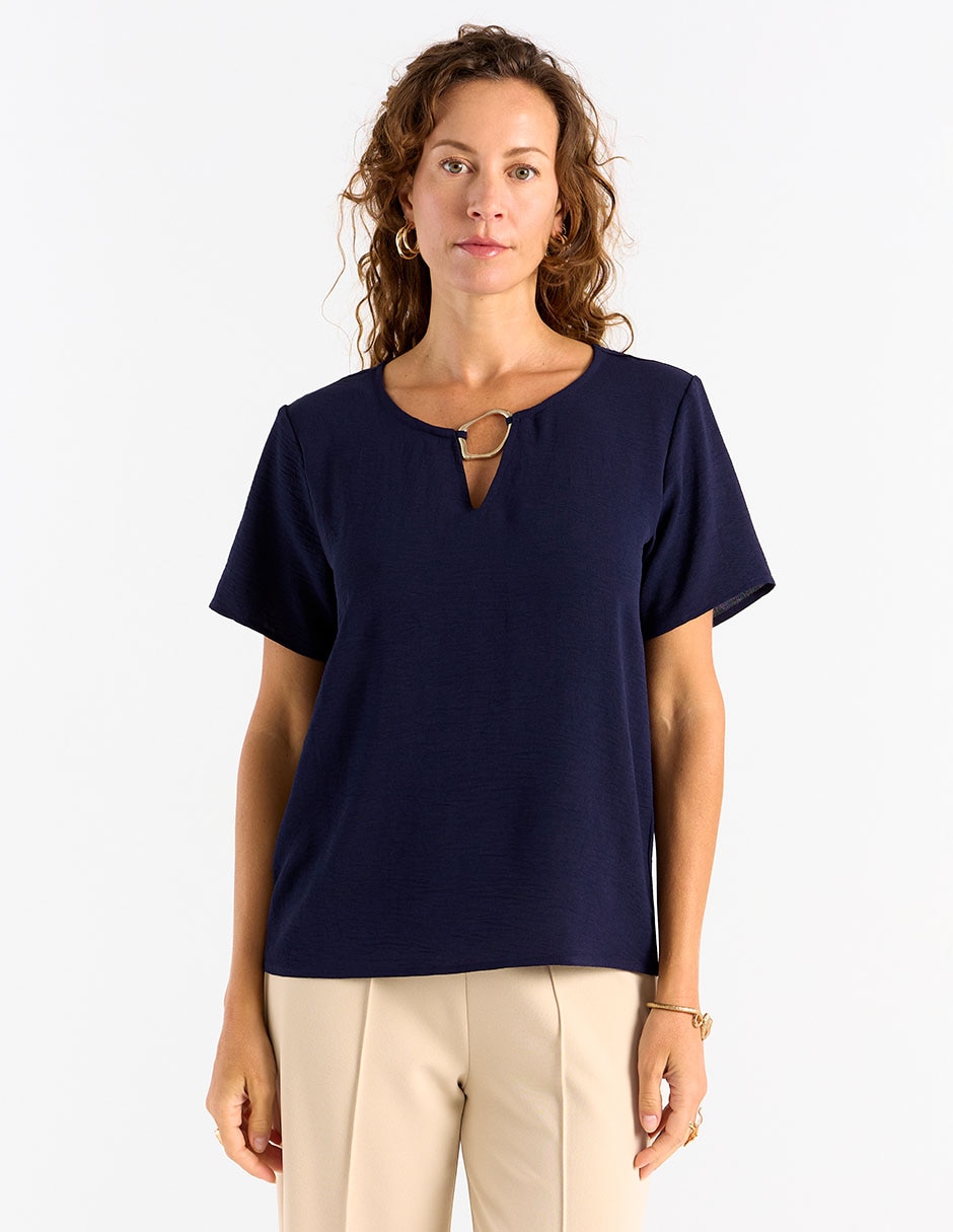 Blusa manga corta para mujer