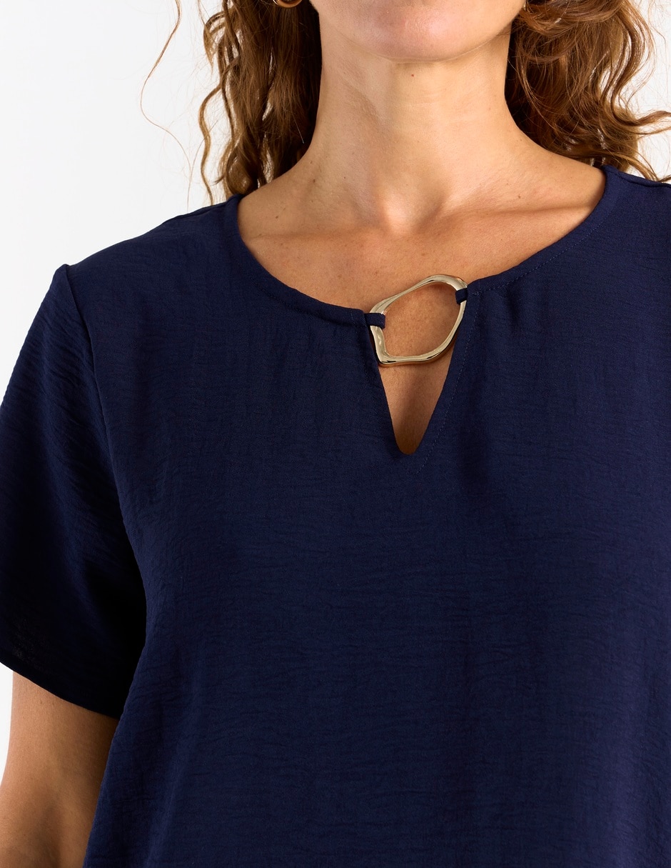 Blusa manga corta para mujer 4