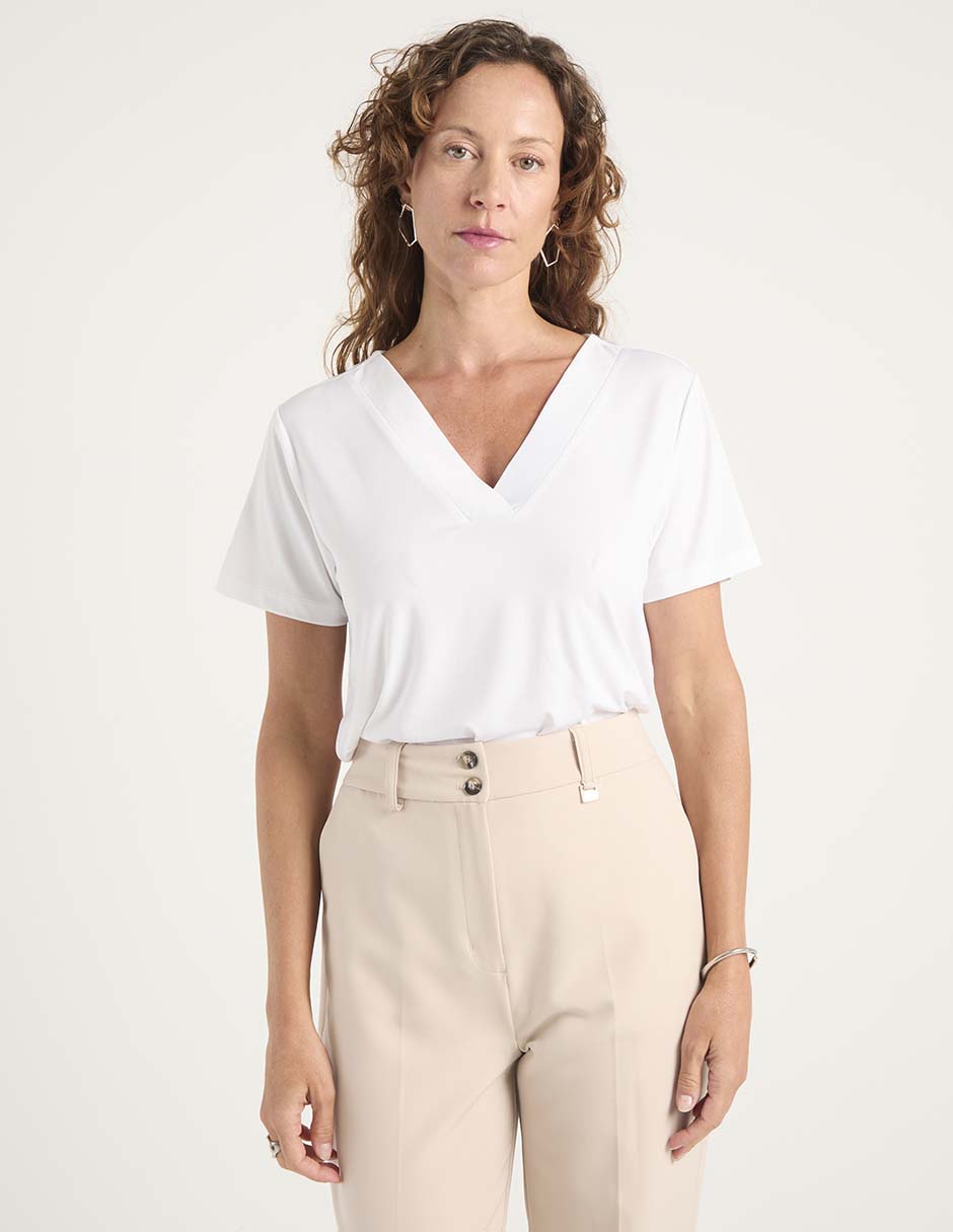 Blusa manga corta para mujer