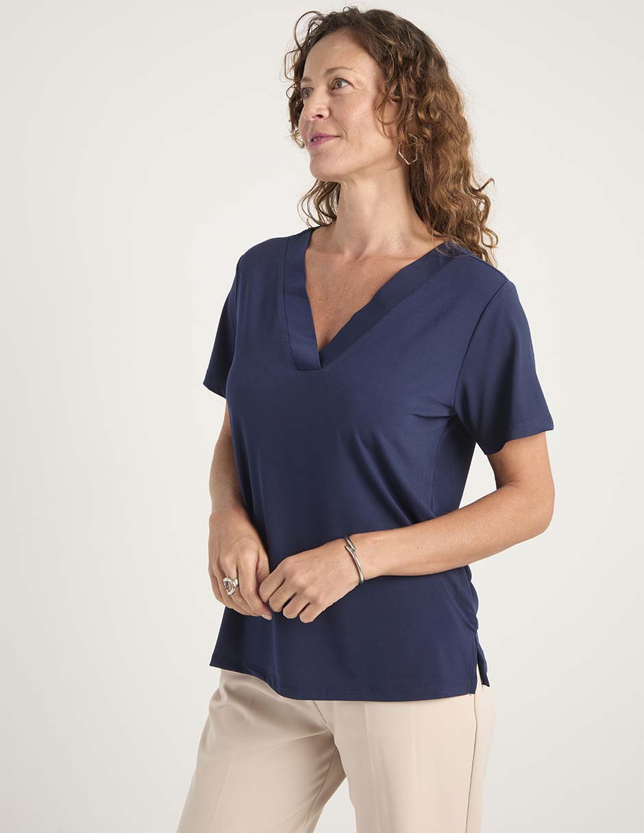 Blusa manga corta para mujer