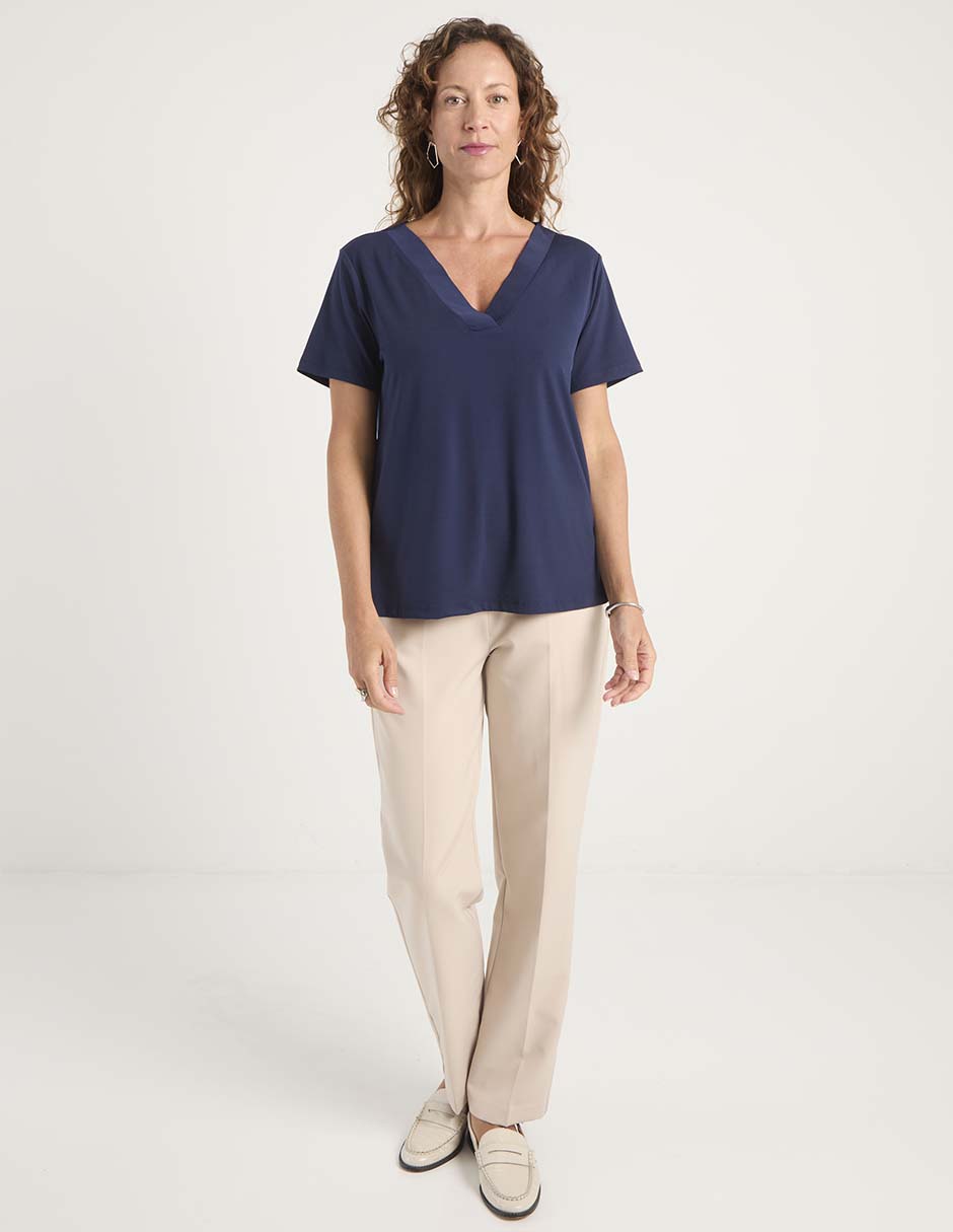 Blusa La Mode manga corta para mujer