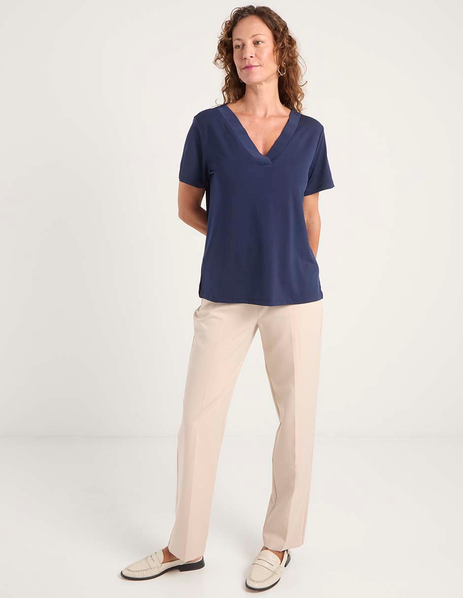 Blusa La Mode manga corta para mujer