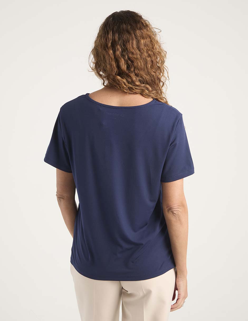 Blusa La Mode manga corta para mujer