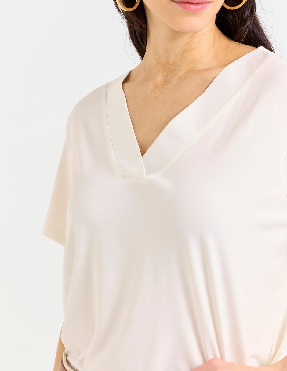 Blusa manga corta para mujer 4