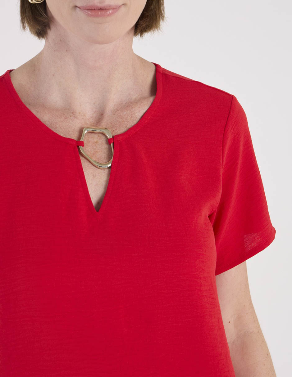 Blusa manga corta para mujer 4