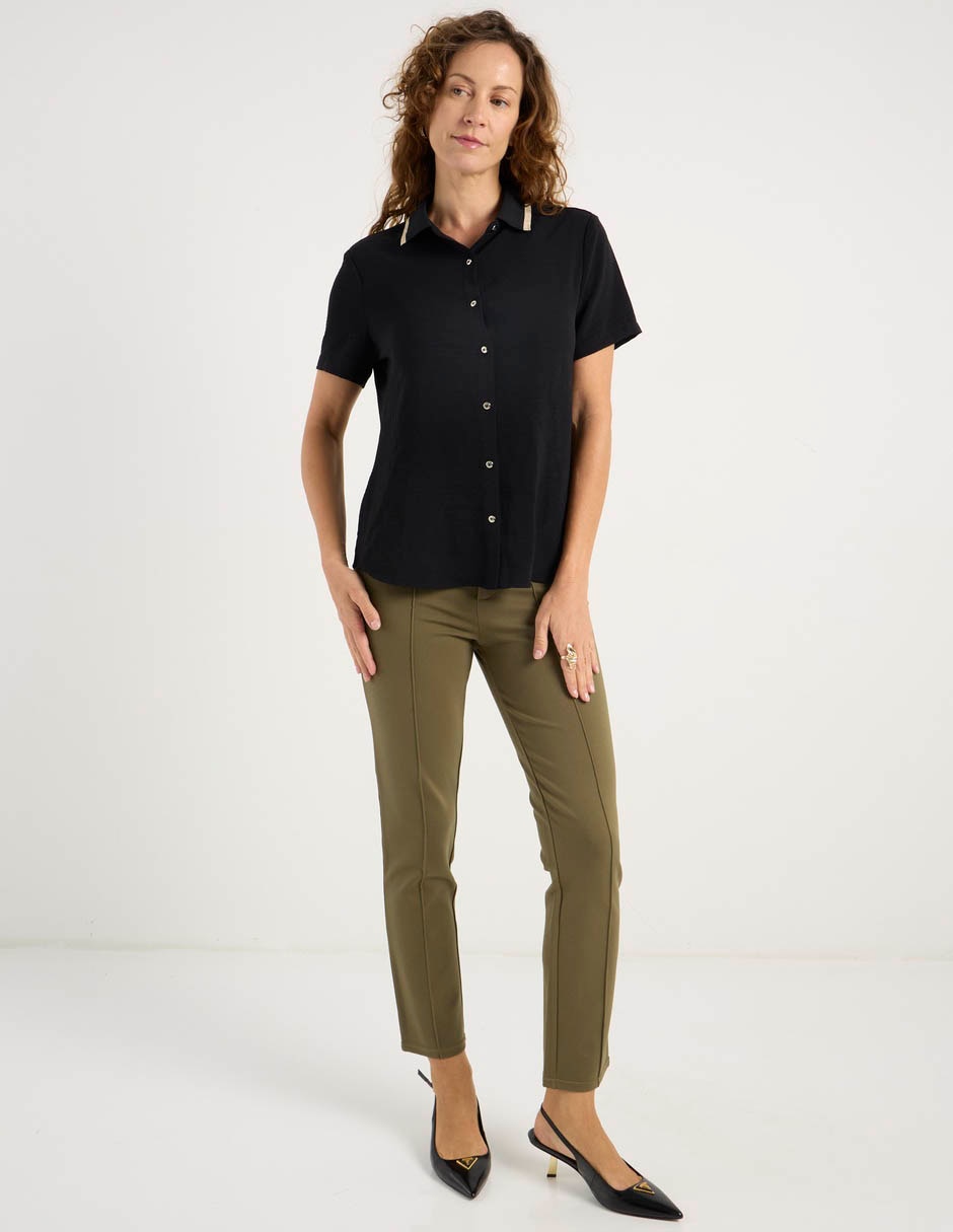 BLUSA LMTX260247-06C LA MODE, M, NEGRO