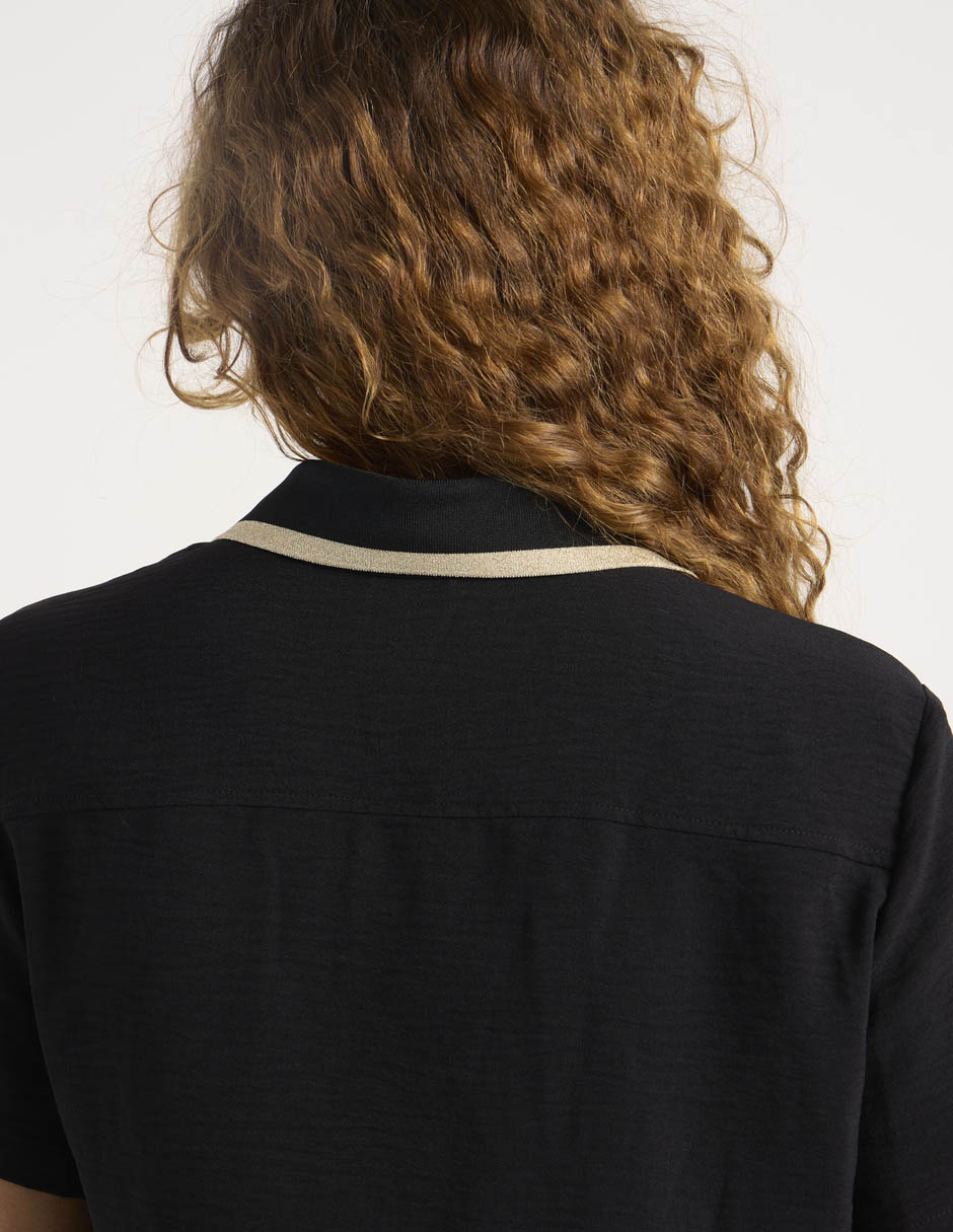 BLUSA LMTX260247-06C LA MODE, M, NEGRO