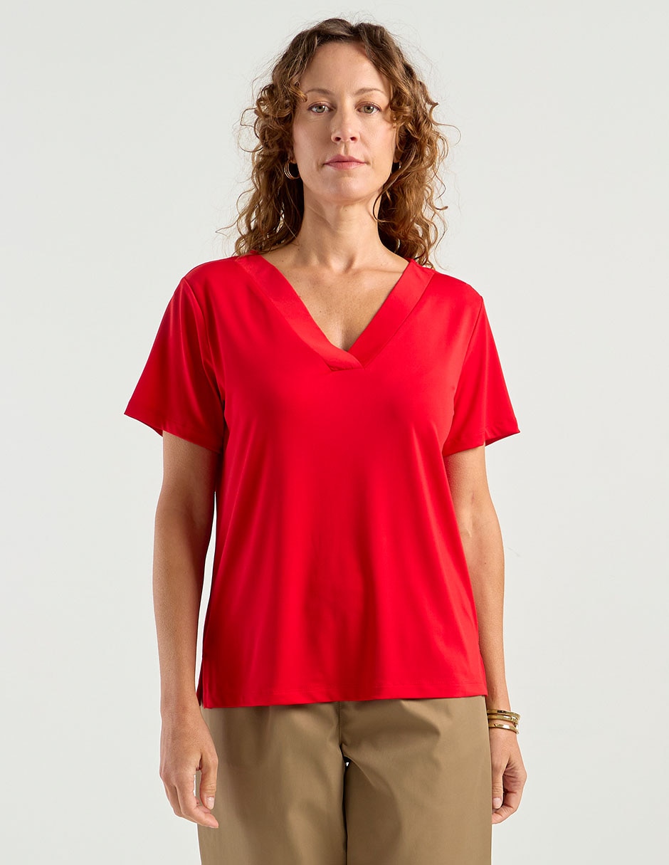 Blusa La Mode manga corta para mujer
