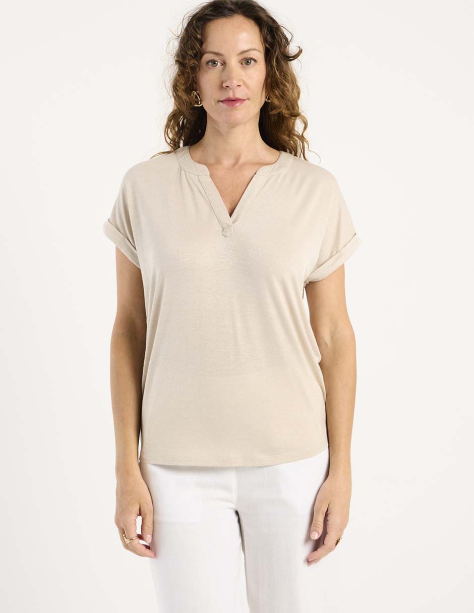 Blusa manga corta para mujer