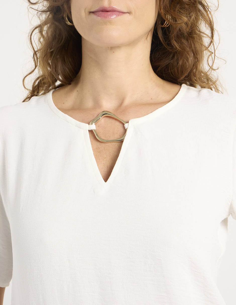 Blusa manga corta para mujer 4