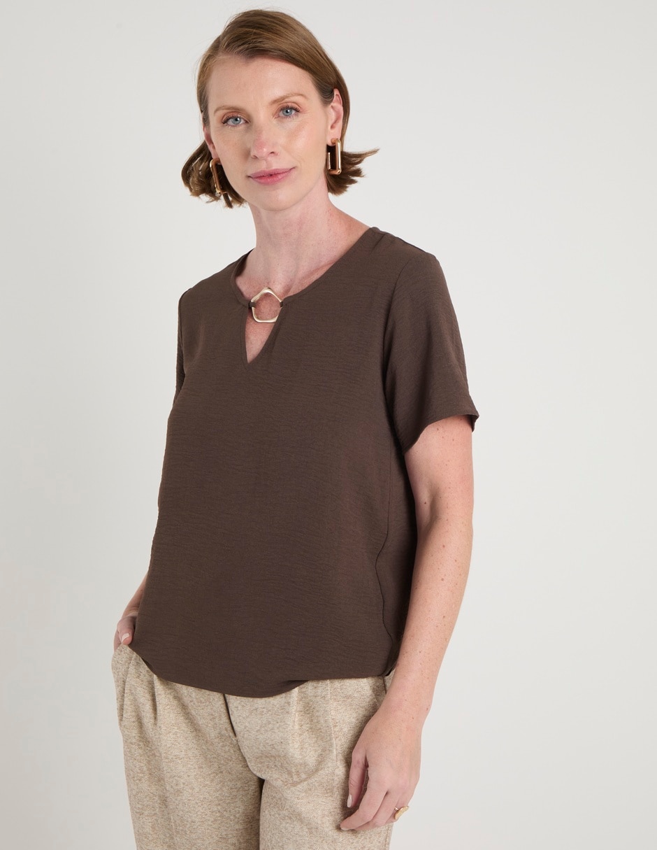 BLUSA LMTX260255-06C LA M, EG, BROWNIE